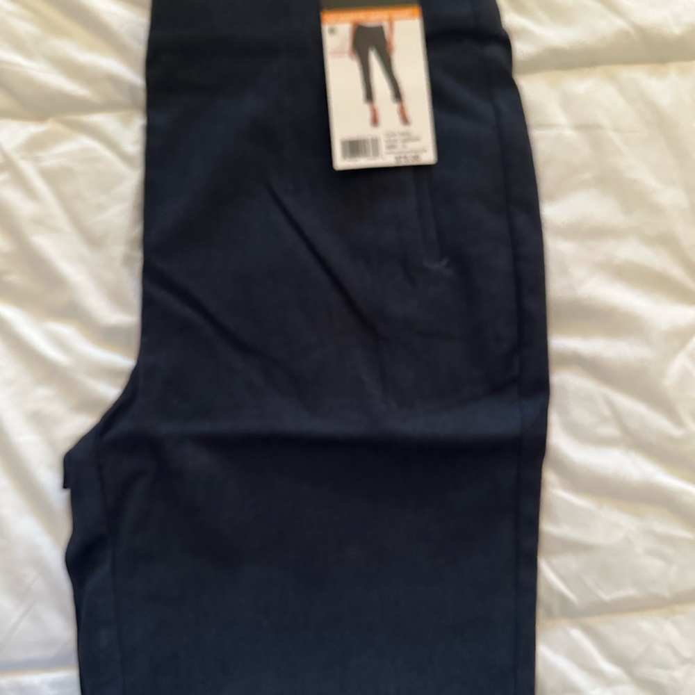 NWT Rafaela stretch ankle pants.  Dark denim like color size 12